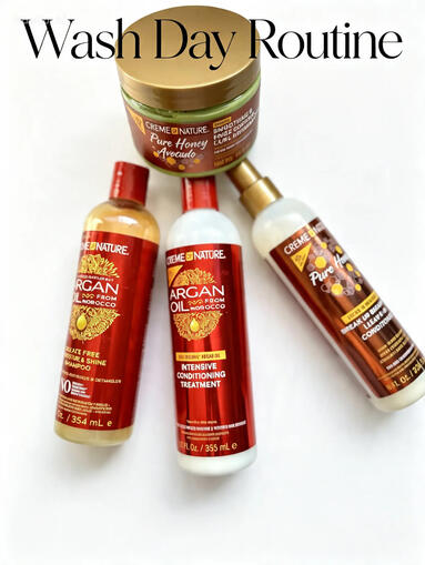 Creme of Nature Wash Day Routine | Argan Oil & Honey Hair Care Demo